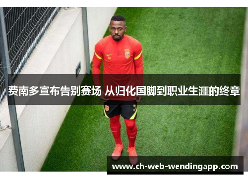 费南多宣布告别赛场 从归化国脚到职业生涯的终章 费南多宣布告别赛场 从归化国脚到职业生涯的终章